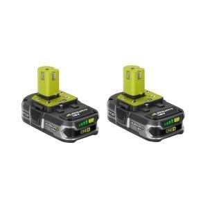 Ryobi P107 One+ 18 Volt Compact Lithium Ion 1.5 Ah Battery Multi Pack (2 Batteries)