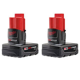 Milwaukee 48-11-2412 Twin Pack of 3.0 Amp Hour Extended Capacity 12V Lithium Ion Batteries