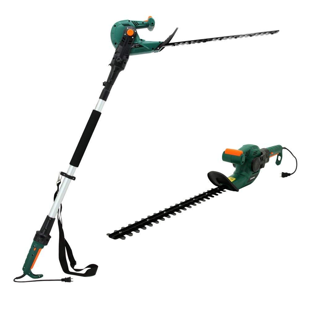 DOEWORKS Electric Corded 3 in 1 Extended Hedge Trimmer on Pole with Rotating Handle, 20