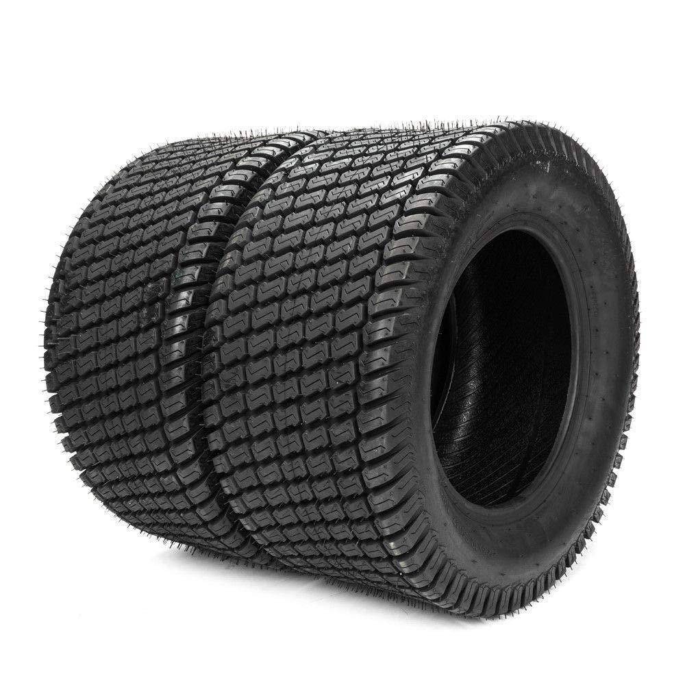 TRIBLE SIX Set of 2 Tubeless Turf Tires 24x12-12 Lawn & Garden Mower Tractor Cart Tires 4Ply P332 24x12.00-12