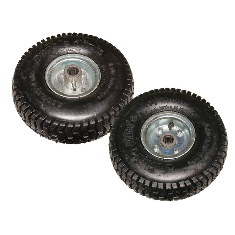 Pack of 2 Jungle Jim's 900 Genuine OEM Jungle Wheel Tire Assembly 4.10/3.50-4