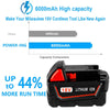 2Pack 6.0Ah 18V Replacemet Lithium ion Battery for Milwaukee M18 M18B Xc 48-11-1850 48-11-1815 48-11-1820 48-11-1852 48-11-1828 48-11-1822 48-11-1811 48-11-1840 Cordless Tool Batteries