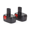 2 Pack ExpertPower 14.4v 2.0Ah/ 2000mAh NiMh Battery for Craftsman 11044, 130279002, 130251008, 1325101, 1322522