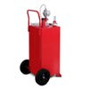 Arksen 30 Gallon Portable Fuel Transfer Gas Can Caddy Storage Gasoline Tank Heavy Duty 30-Gallons Capacity- Red