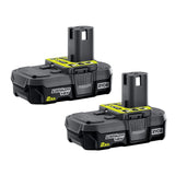 RYOBI P161 (P190 2 pack ) 18 volt ONE+ 2.0Ah Compact Lithium-Ion Battery