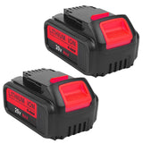 2Pack 6.0Ah 20V DCB205 for Dewelt , Lithium-ion Battery for Dewalt DCB203 DCB204 DCB205 DCB205-2 DCB180 DCD985B DCD771C2 DCS355D1 DCD790B Cordless power tools