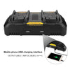 Energup Replacement DCB102BP Charger for DEWALT 20-volt MAX Jobsite Charging Station DCB102 DCB102BP Dewalt 20v Lithium Battery DCB205-2 DCB204-2 Dewalt 20v charger