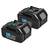 2Pack 3000mAh BL1830 18V Battery for Makita Lithium ion Replacement Battery BL1815N BL1820 BL1830 BL1840 BL1845 BL1850 BL1850B-2 LXT-400 18-Volt Cordless Power Tools Batteries