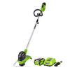 GreenWorks ST40B410 G-MAX 40V 12-Inch Cordless String Trimmer, 4Ah Battery and Charger Included