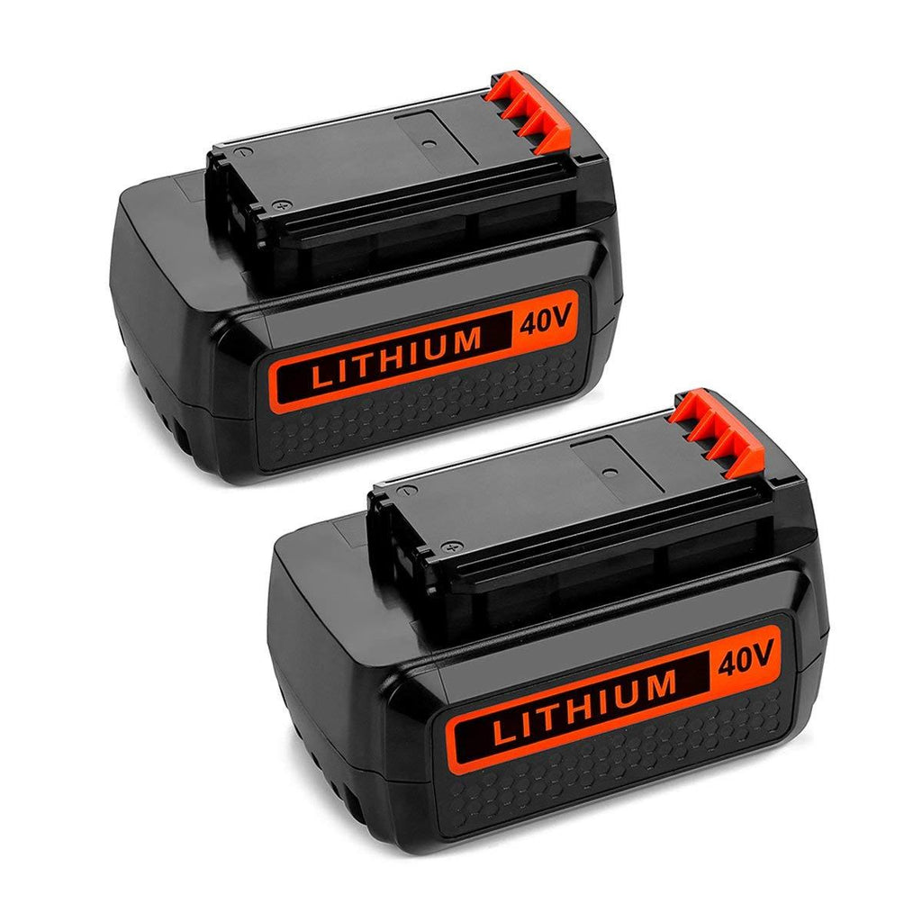 2 Pack 40 Volt MAX 2.5Ah LBXR36 Replacement Battery for Black&Decker LBX2040 LBXR36 LBX36 LBXR2036 40V Lithium Ion Batteries