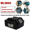 2 Pack 18V 6.0Ah BL1860 Lithium-Ion Replacement for Makita 18V Battery BL1830 BL1850 BL1840 BL1850B-2 BL1845 BL1815 BL1820 BL1860B LXT-400 18-Volt Cordless Power Tools Batteries