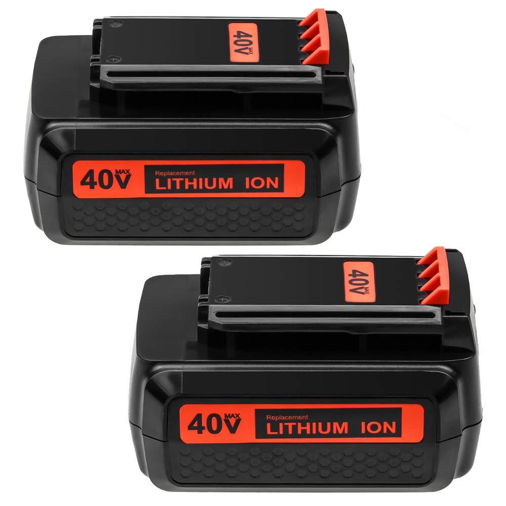 3000mAh Battery for Black and Decker 40v Lithium, Replacement Black & Decker 40 Volt MAX LBXR2036 LBX2040 LBX36 LBXR36 Battery (2 Packs)