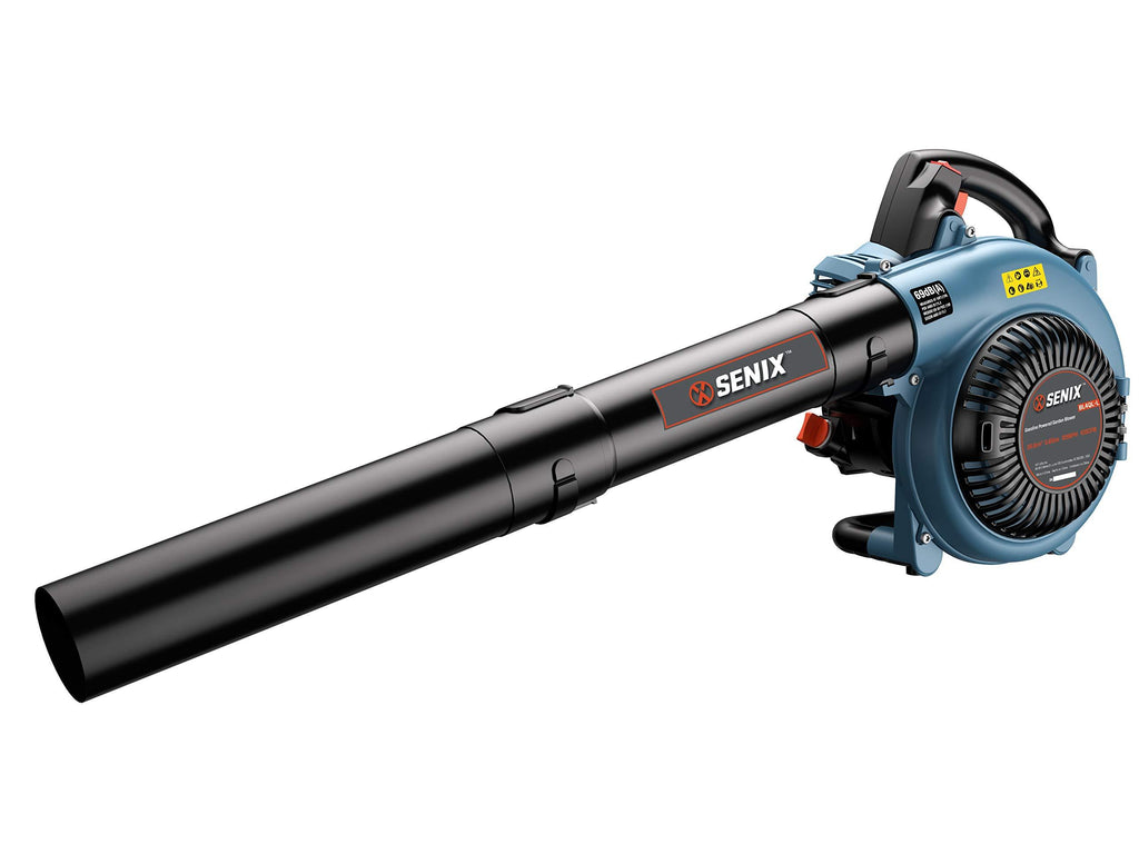 SENIX BL4QL-L 26.5cc 4 Stroke Gas Powered Leaf Blower with Auto-Choke Release, Blue