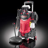 Powerhouse International - Electric High Power- Pressure Washer - 3000 PSI 2.2 GPM - Power Washer - Patio Cleaner - Hose Reel - Spray Gun (Red - Platinum Edition)