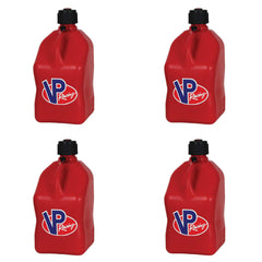 4 Pack VP 5 Gallon Square Red Racing Utility Jugs