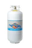 Flame King YSN401a 40 Lb Steel Propane Cylinder with Overflow Protection Device Valve, White