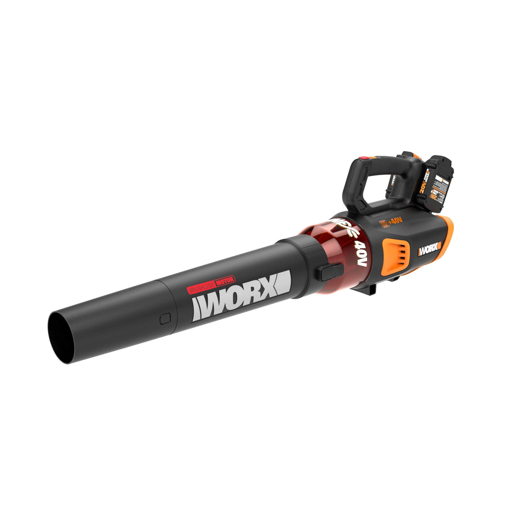 WORX WG584 2x20V (2.5Ah) Power Share TURBINE Blower, 430 CFM, 2 Batteries and Dual Charger Included