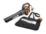 WORX WG512 Trivac 2.0 Electric 12-amp 3-in-1 Vacuum Blower/Mulcher/Vac, Black and Orange